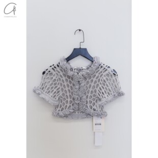 50%OFF NAN KNITS  镂空花边短开衫