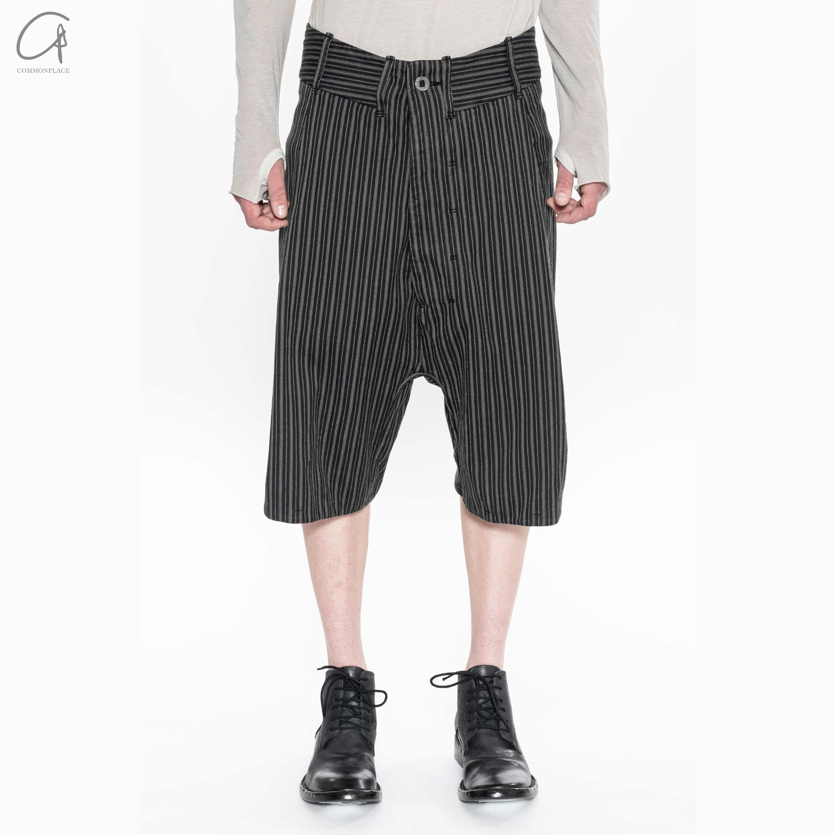 Boris Bidjan Saberi 条纹休闲短裤 棉 德国 男