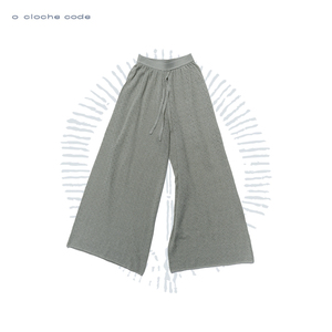 o cloche code 26SS 镂空系带阔腿裤