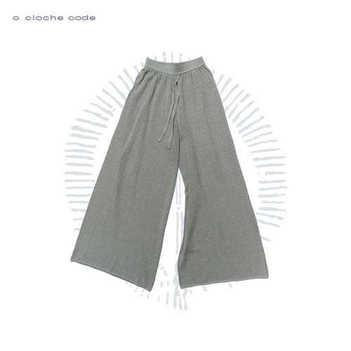 o cloche code 26SS 镂空系带阔腿裤
