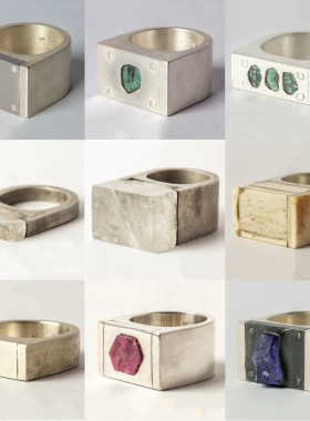 passoffour水晶宝石戒指