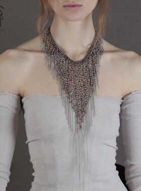 JEAN FRANCOIS MIMILLA 打结钢珠钢链项链 手工 法国