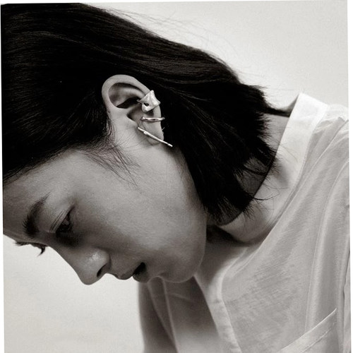 质感系列银饰place耳夹