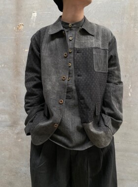 60%OFF AVIVA JIFEI XUE  三口袋拼接工作夹克