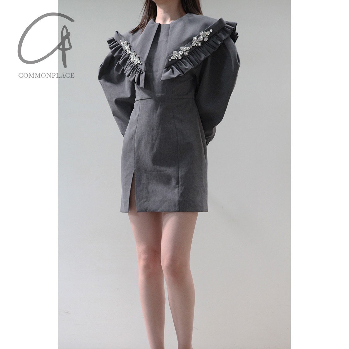 聚酯纤维尖领连衣裙系列