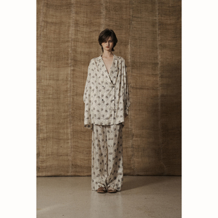 印花长裤 Mutedance 丝质