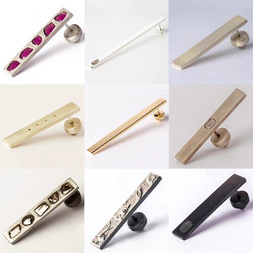Parts of Four Plate Earring系列集合 手工平板耳钉 II