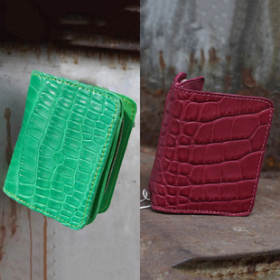 鳄鱼皮拉链钱包卡包系列意大利 PG2 60%OFF Guidi