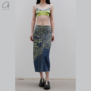 NAN place KNITS common 品牌集合店 仿牛仔半身裙 70%OFF