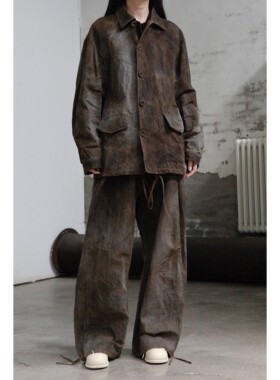 40%OFF AVIVA JIFEI XUE  打蜡抽绳工作夹克