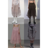 蚕丝半身裙六层纱25930系列 Bihan 法国手工植染 Marc