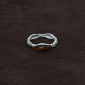 ACETO 纯银 OLIO 白玉髓 虎眼石花冠戒指