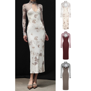 镂空中长连衣裙 Tai 40%OFF Peng