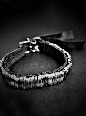 预 GOTI 马皮手链 925银 BR605  意大利