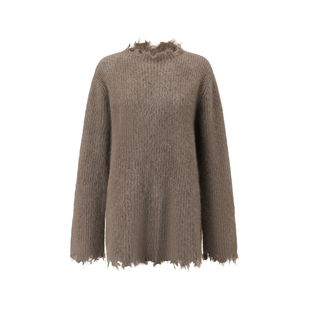 SWAYING 25秋冬 流苏毛边牦牛绒大毛衣