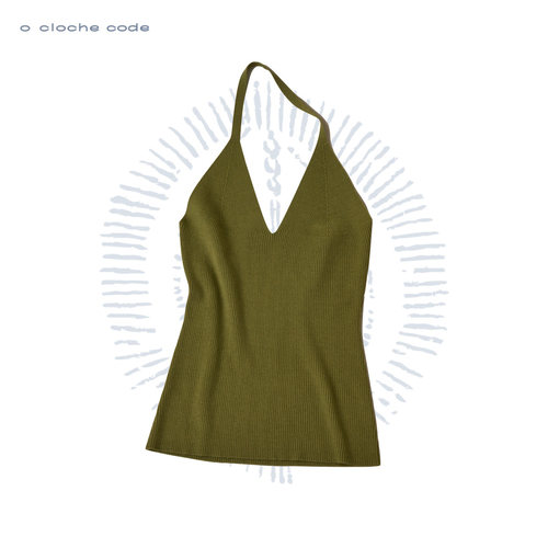 o cloche code 羊毛针织挂脖吊带