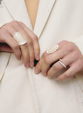 S925纯银玛瑙恒星戒指