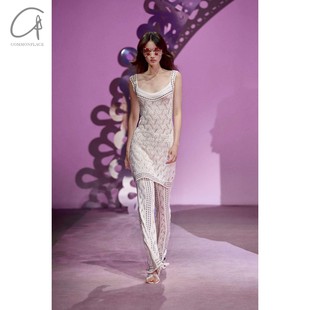 渐变花型镂空连衣裙 KNITS 50%OFF NAN