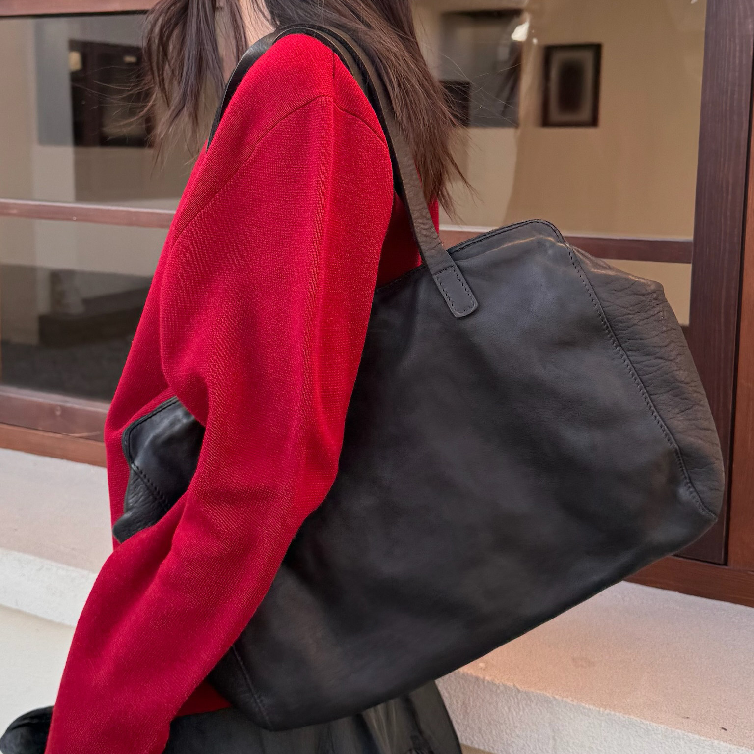 GUIDI RT01 软马皮全粒面手提包