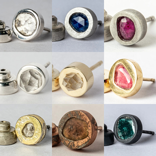 Parts of Four Stud 耳钉系列集合 I 高程度手工 天然石头