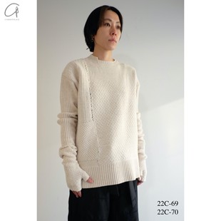 日本commonplace买手店 套头不规则领纯羊毛毛衣 70%OFF KLASICA