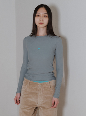 BASERANGE 法国有机棉镂空心形长袖T恤