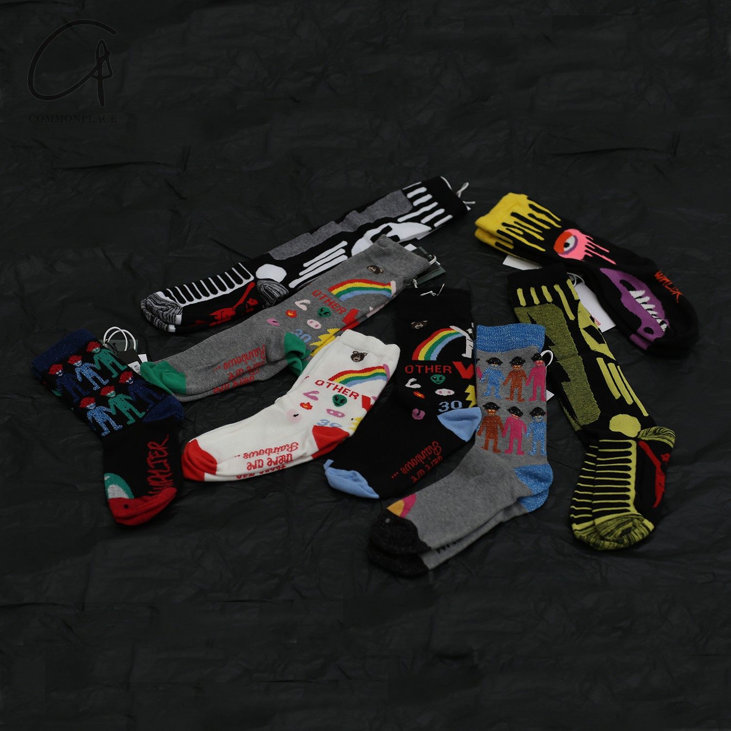 WalterVanBeirendonck印花袜