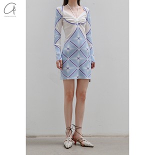 星型提花长袖 KNITS 连衣裙 NAN 70%OFF