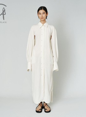 70%OFF Mame kurogouchi 长款衬衫式连衣裙 日本