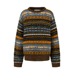 SWAYING 25秋冬 粗支虚线提花大毛衣