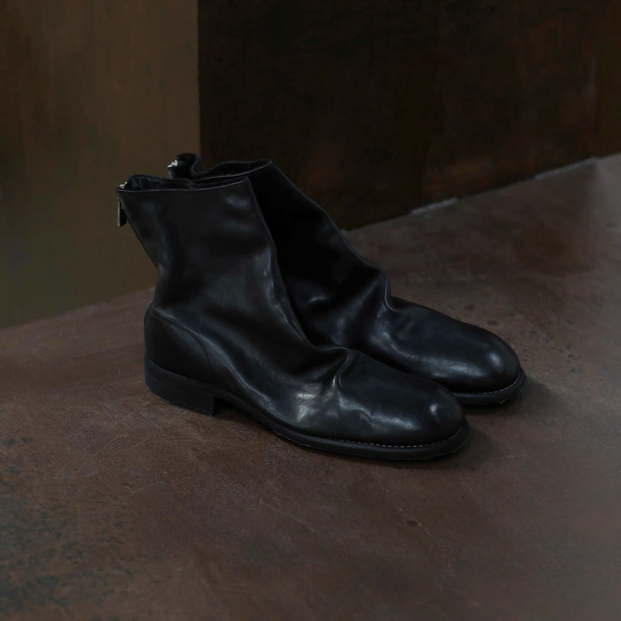 Guidi 986 986X 翻面软马皮后拉链靴 意大利 手作