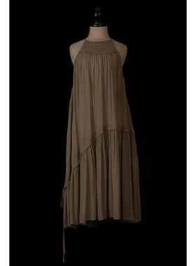 Mutedance 26春夏 花染丝绸宽松吊带连衣裙