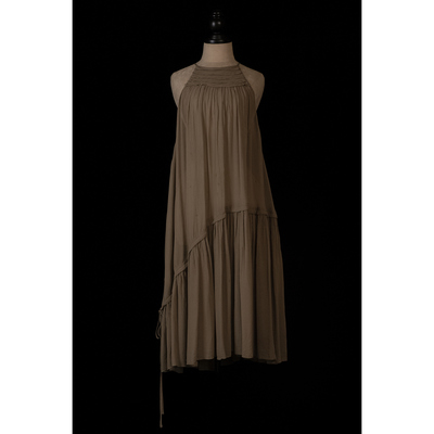 Mutedance 26春夏 花染丝绸宽松吊带连衣裙