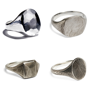 WERKSTATT MUNCHEN 925银 无字戒面戒指系列集合 德国手工