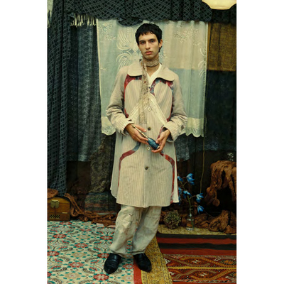 春夏单排扣翻领风衣法国