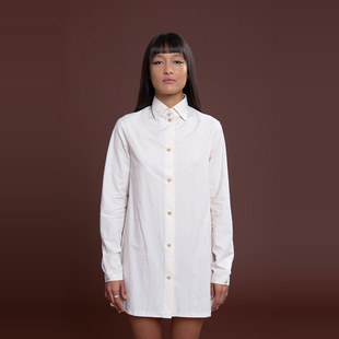 m.a+ Maurizio Amadei  宽背褶裥长款衬衫