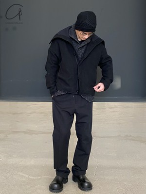 DEVOA22秋冬松紧抽绳直筒休闲裤