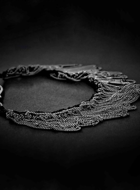 GOTI 钩针链带流苏手链 925银 BR1180 意大利