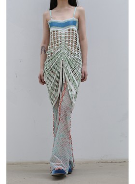 80%OFF NAN KNITS 孔眼抽绳吊带连衣裙  commonplace