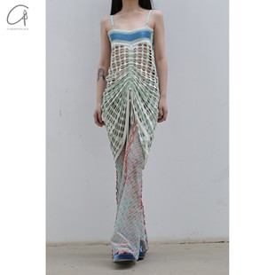 孔眼抽绳吊带连衣裙 KNITS commonplace NAN 80%OFF