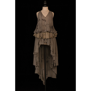 Mutedance 26春夏 前短后长花边上衣衬衫