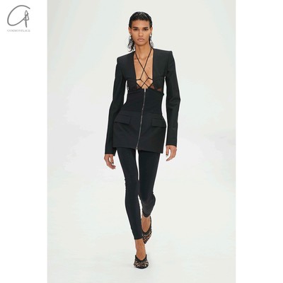 23春夏梭织混合夹克连衣裙