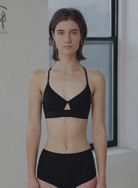 BASERANGE  交叉肩带女士文胸 舒适露背无钢圈 commonplace