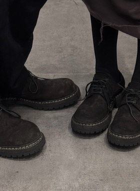 Guidi GR02V 正面反面两款 牛皮系带大头鞋单鞋 意大利手工