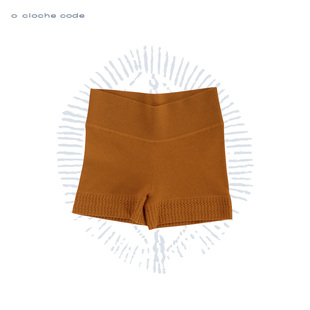 o cloche code 底边绞花短裤