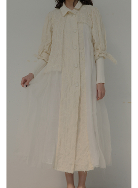 70%OFF A Tentative Atelier 解构拼接丝绸提花风衣