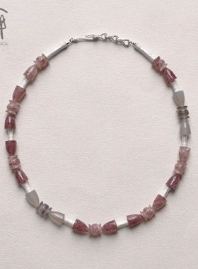 OLIO E ACETO 七夕特别系列 玛瑙草莓晶果实项链