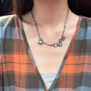 熔化心形欧泊拼接项链 甜食系列 925银镀18k金 YVMIN 70%OFF