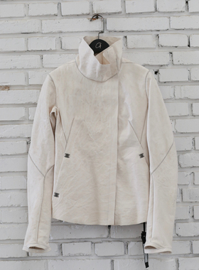 isaac sellam 25秋冬 高领不对称夹克 双向拉链 羔羊皮 法国