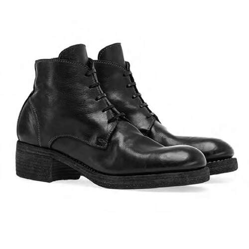 GUIDI 793Z 软马皮厚底系带靴 意大利
